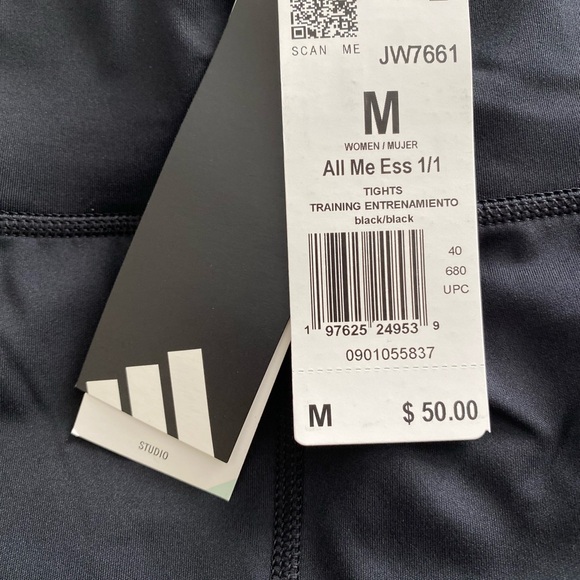 Adidas High-Waist Black Active Leggings - Women Size M NWT - Picture 7 of 7